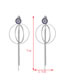 Fashion Silver Color Circular Ring Decorated Tassel Earrings