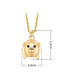 Fashion Gold Color Pig Shape Decorated Necklace