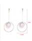 Simple Gold Color Round Shape Decorated Earrings