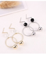 Simple Silver Color Round Shape Decorated Earrings
