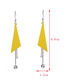 Simple Yellow Triangle Shape Decorated Earrings
