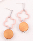 Simple Brown Hollow Out Design Earrings