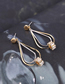 Simple Gold Color Water Drop Shape Decorated Earrings