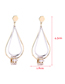Simple Gold Color Water Drop Shape Decorated Earrings