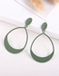 Simple Green Water Drop Shape Decorated Earrings