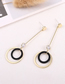 Simple Gold Color Round Shape Decorated Earrings
