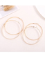 Simple Gold Color Circular Ring Shape Decorated Earrings