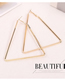 Simple Gold Color Triangle Shape Decorated Earrings