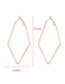 Simple Gold Color Rhombus Shape Decorated Earrings
