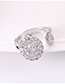 Fashion Platinum Plated Gold-plated Full Diamond Ring
