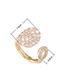 Fashion Gold Plated Gold-plated Full Diamond Ring