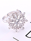 Fashion Gold Plated Gold Snowflake Rotating Opening Ring