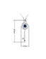 Fashion Platinum Devil's Eye Key Crystal Necklace
