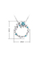 Fashion Color White + Black Plated Gold-blue Sea Legend Ring Full Of Diamond Necklace