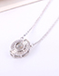 Fashion Rose Gold 100 Languages ??i Love You Beating Heart Crystal Necklace