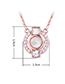 Fashion Platinum 100 Languages ??i Love You Beating Heart Crystal Necklace
