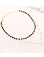 Fashion 14k Gold + Color White Crystal Necklace--aristocratic Queen