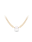 Fashion Platinum Plated Gold Necklace - Maple Leaf